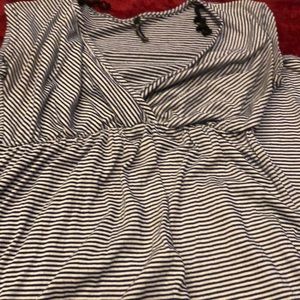 Navy Blue striped Sundress Size Small